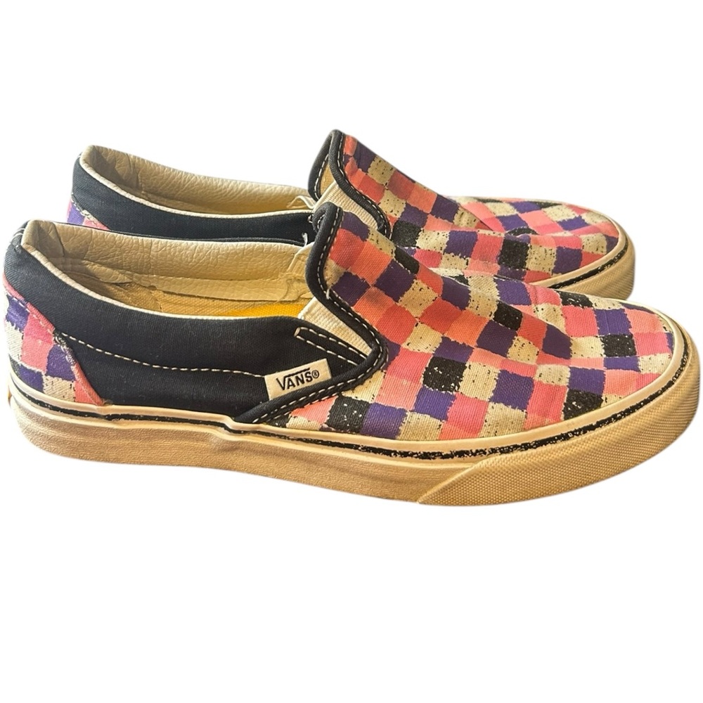 Vans Pink and Purple Canvas Sneakers Slip-On - Picture 3 of 8